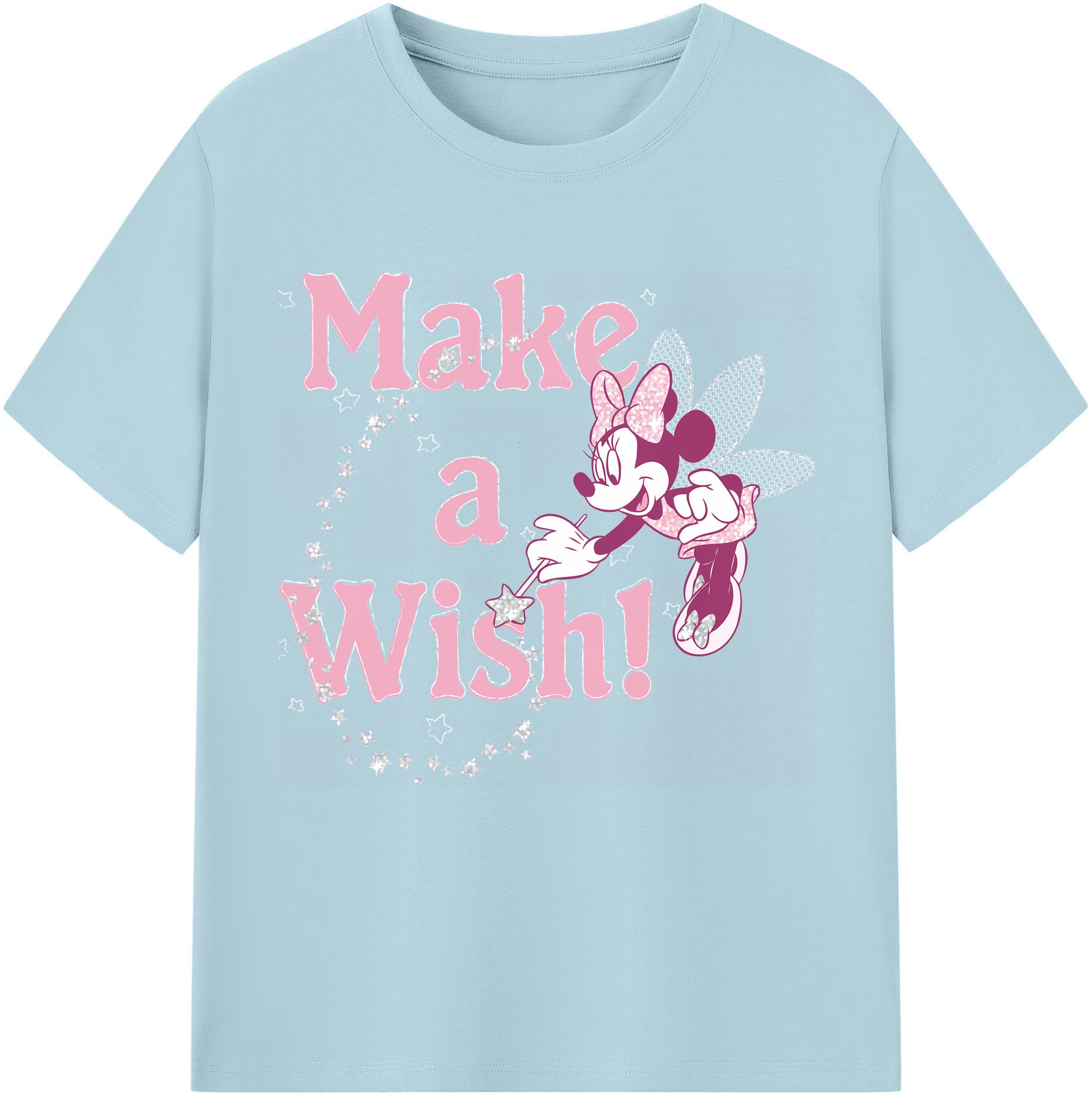 （画像用） ミッキーマウス Mickey Mouse 綿100％半袖Tシャツ（フロントプリント）